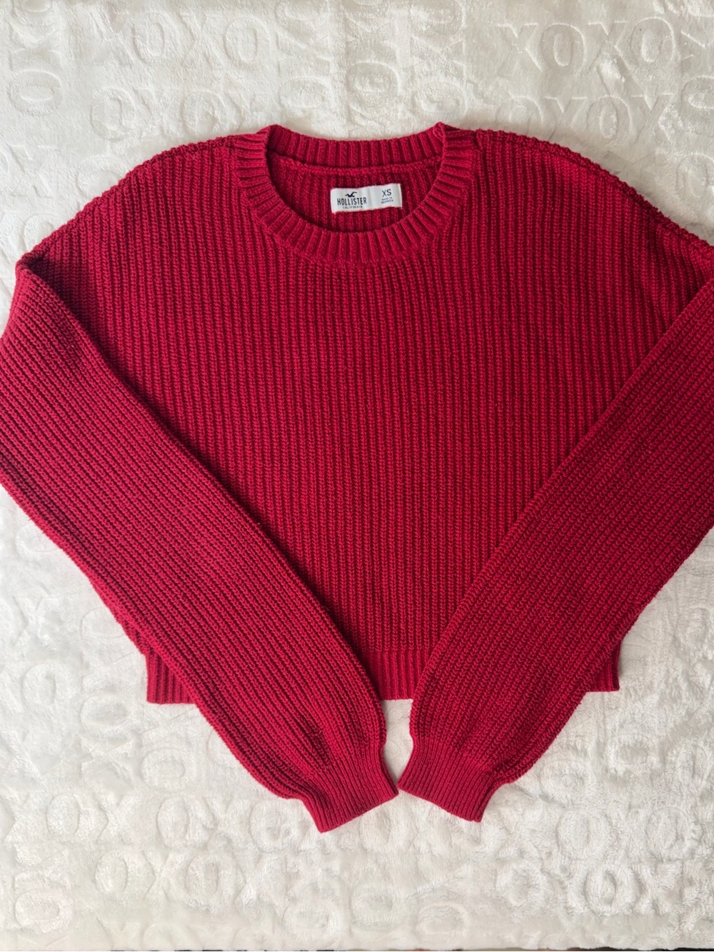 Hollister women’s red chunky knit xs